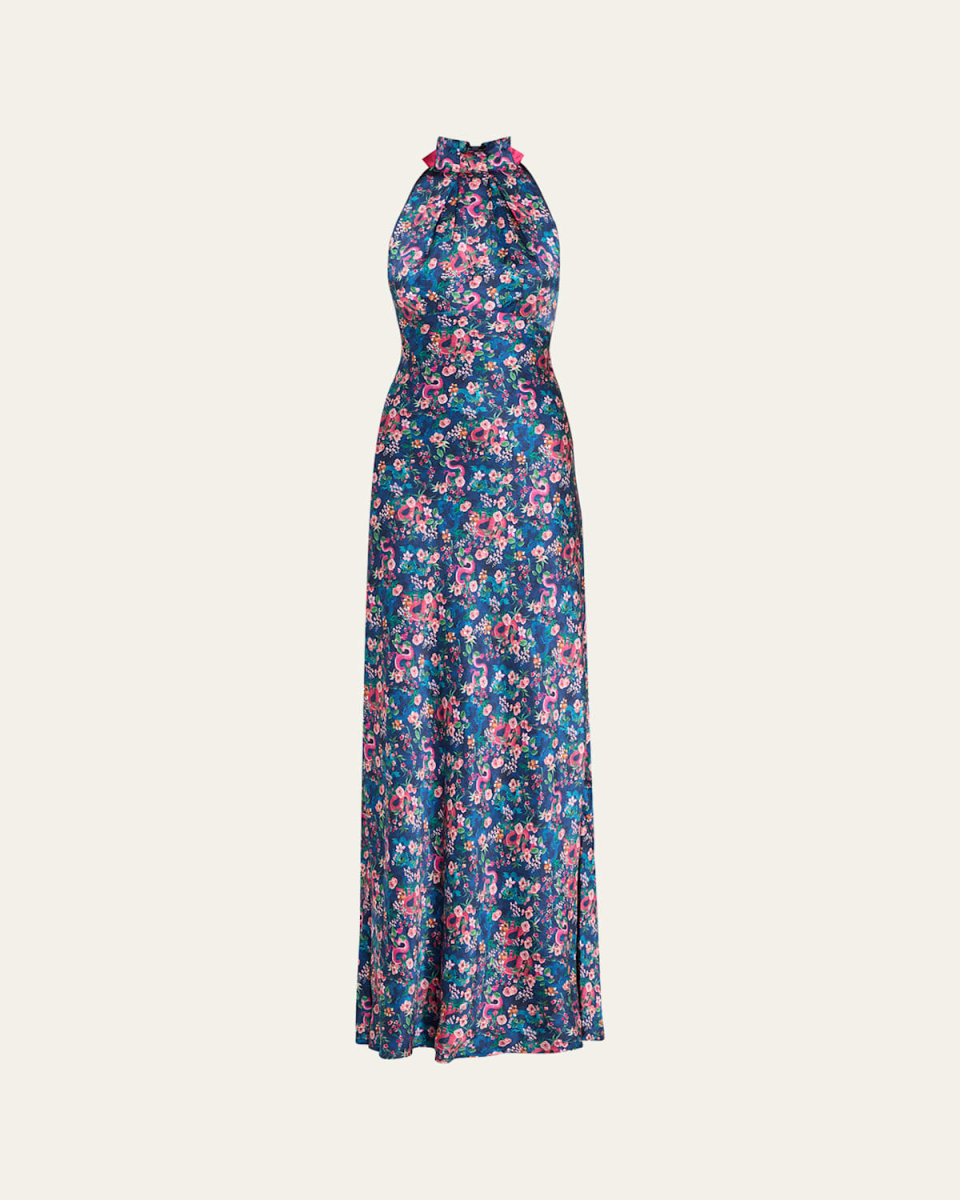 Michelle High-Neck Gown